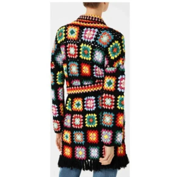 MC2 Saint Barth Multicolor Crochet Wool Coat With Belt - S/M, NWOTs ๐ฎ๐น - Picture 12 of 16